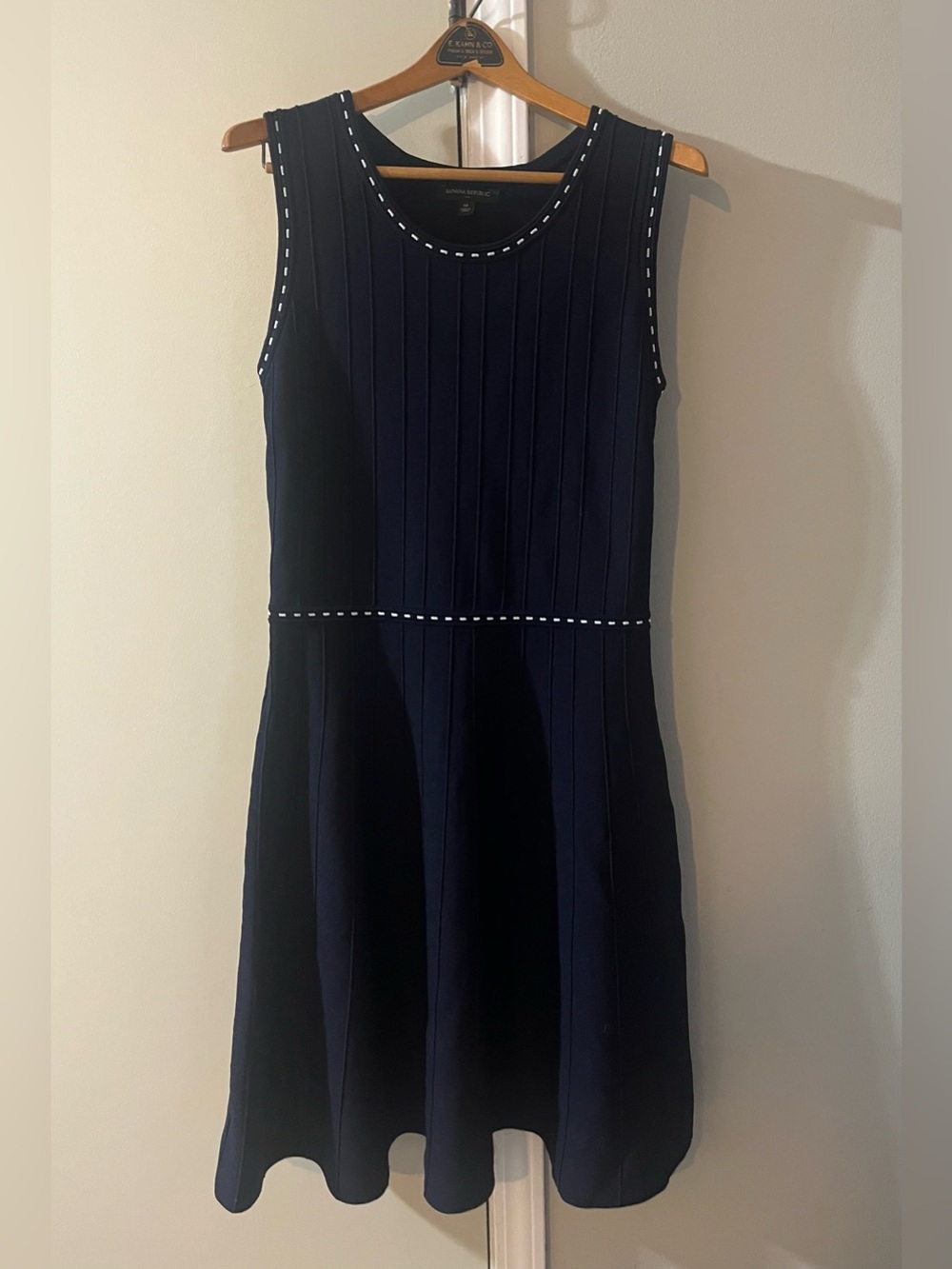 Classic Banana Republic Navy Blue Sleeveless Tank Dress Medium Career Preppy